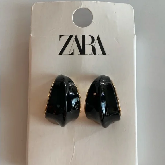 NWT Zara Resin Hoop Earrings - Picture 10 of 12